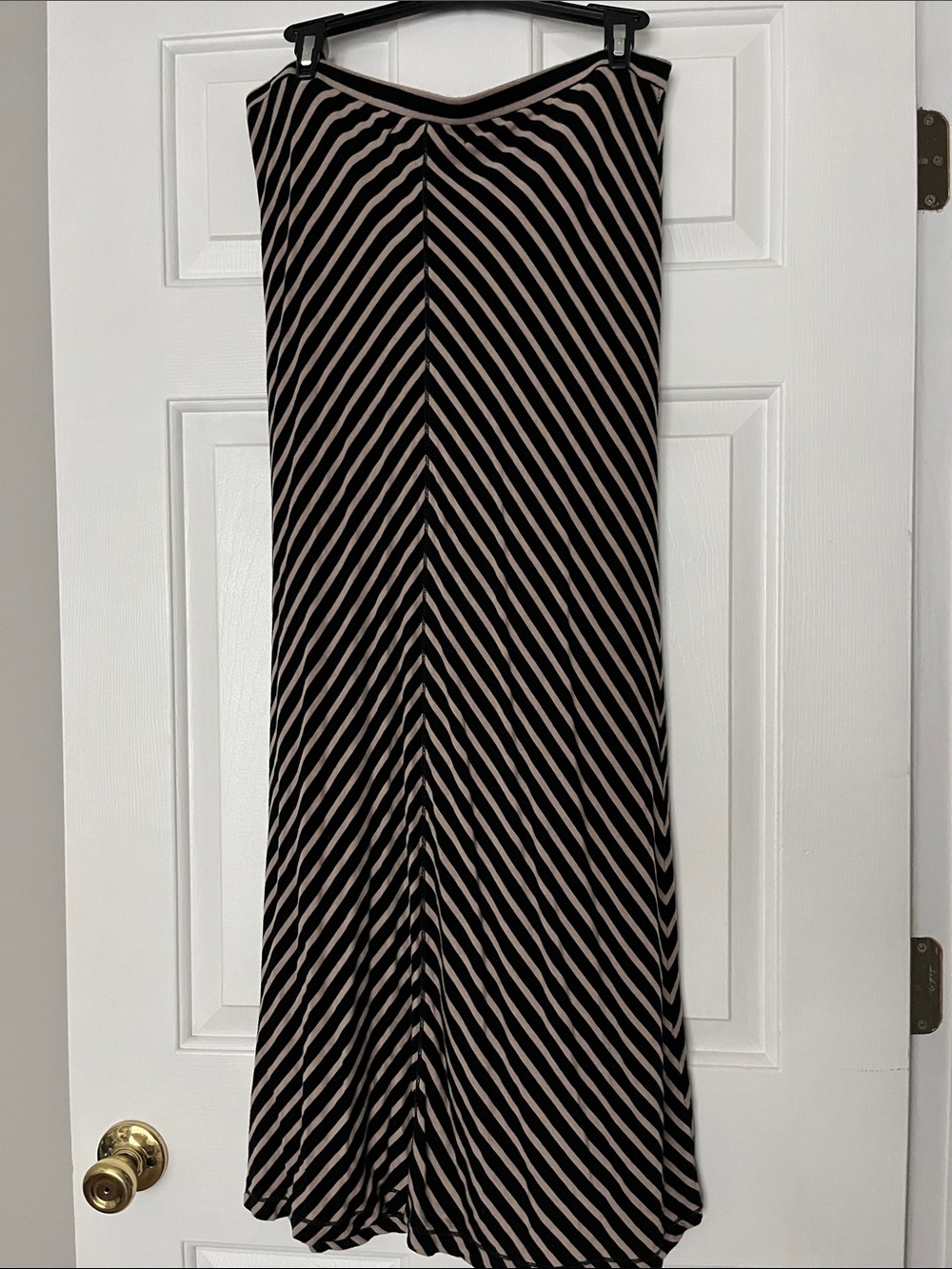 Max Studio Striped Maxi Skirt - Classic A-Line Boho Minimalist Festival - Picture 3 of 7